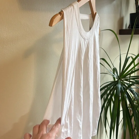 ALL SAINTS white cotton blend muscle tank top - Picture 2 of 6